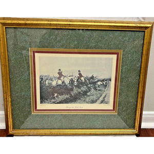 George Wright Through the Bull Finch Horse Hunting Scene, Framed Print, 20 x 24